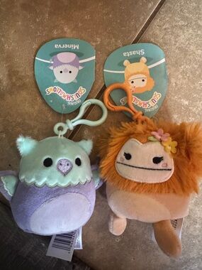 Squishmallows Shasta and Minerva. Bat and lion. Brand new with tags